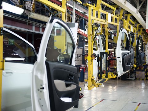 Mounting door rubbers in moving car doors with our vision sensors 