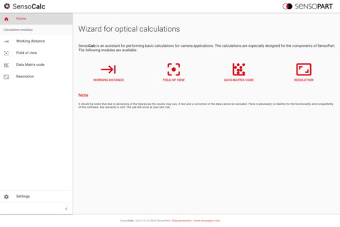 SensoCalc - Wizard for optical calculations