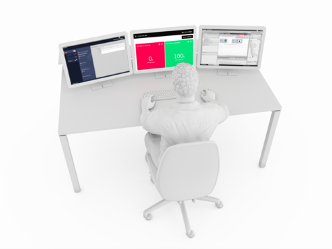  The process data are recorded, evaluated and displayed on a PC using the SensoWeb software. 